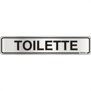 Imagem de Placa Sinalizacao Aluminio 05X25 ''Toilette'' 100Ap - SINALIZE