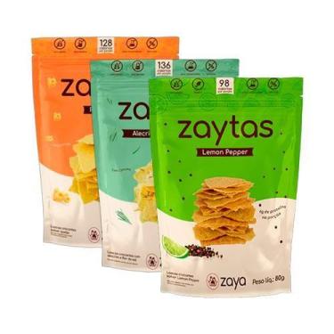 Imagem de Kit 3 Biscoitos Sem Glúten Zaya: Parmezaya, Alecrim, Lemon Pepper