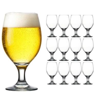 Imagem de Jogo 12 Taças De Vidro Vinho Agua Suco Drinks Cerveja 400ml - Class Ho