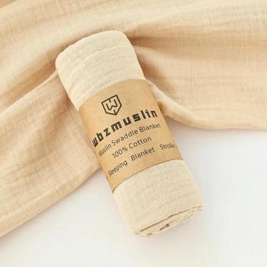 Imagem de Manta De Algodão Muslin Macia Para Bebês, Envoltório De Gaze Para Recé