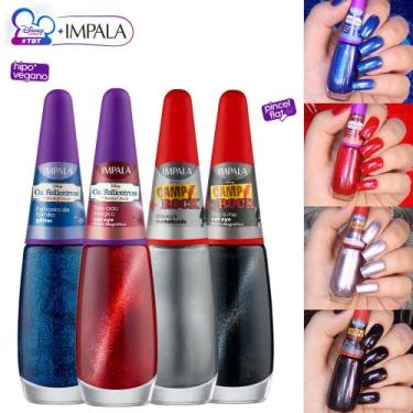 Imagem de Esmalte Impala Lançamento Cat Eye Olho de Gato Metalizado Glitter Nova