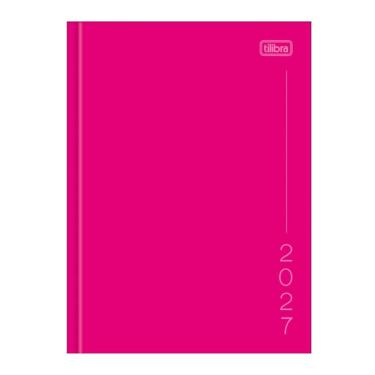 Imagem de Agenda Costurada Pepper 2027 Tilibra Capa Dura 12,3x16,6cm 160 Folhas Rosa