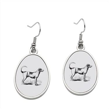Imagem de Foxhound Brinco vintage com gravação – Brincos pendurados para meninas – Presente de festa de aniversário dos namorados