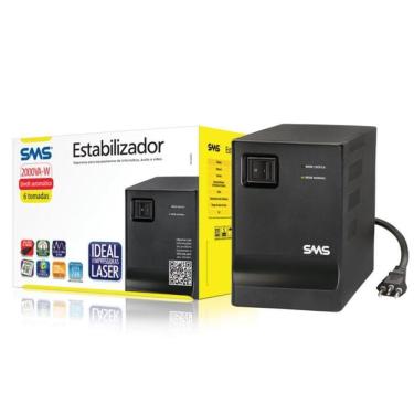 Imagem de Estabilizador 2000VA Progressive iii Preto sms Bivolt 16218