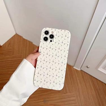 Imagem de Capa de telefone floral bonita para iphone 12 11 pro max x xsmax xr 7 8 plus 12pro macio tpu branco fosco flor tampa traseira, branco, para iphone 7plus ou 8plus