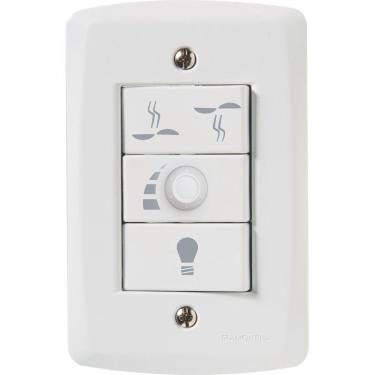 Imagem de Conjunto 4x2 com Variador de Ventilador 220 V Tramontina Lux2 Branco Tramontina