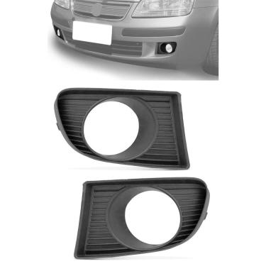 Imagem de Par Moldura Farol de Milha Fiat Idea 2006 2007 2008 2009 2010