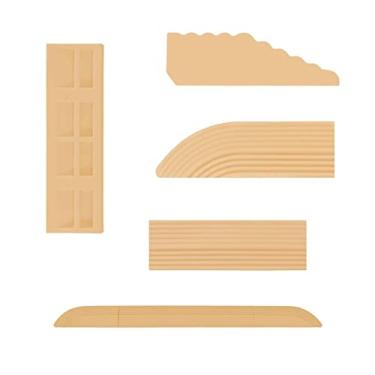 Imagem de Baoblaze Kit de substituição de peças de 5 peças para , barras de , rampa de degrau, durável para robô de varredura , bege