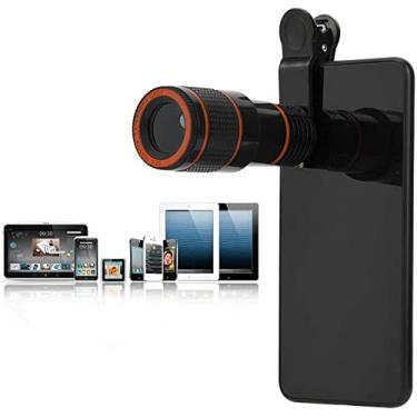 Imagem de Lente de câmera de celular, lente teleobjetiva profissional 12x, lente universal de focagem telescópica para celular tablet, lente de celular padrão