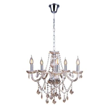 Imagem de Lustre Candelabro De Cristal Legítimo France Nice 5 Braços E14
