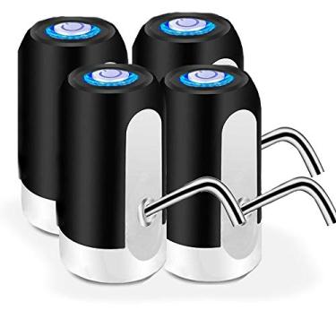 Imagem de Kit 4 Bombas Elétrica para Galão de Água 20 Litros Mineral Recarregável Portátil Cor:Preto (UT)