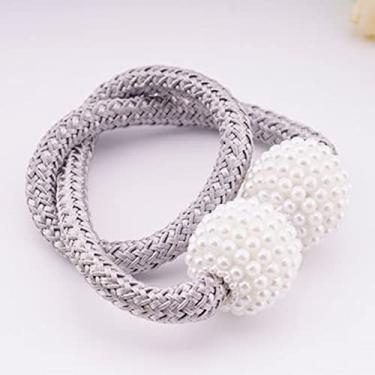 Imagem de Suportes de cortina magnéticos prendedores de cortina de renda fivelas de bola fivelas de cortina acessórios de renda decoração para casa, cinza, 1 peça