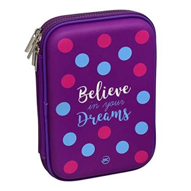 Imagem de Estojo Escolar Duplo Em PVC - Believe Roxo