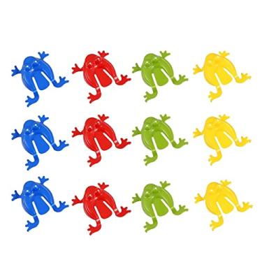 Imagem de 5 brinquedo sapos pulando sapos pulando - 12 peças mini brinquedos sapo pulando - lindos brinquedos salto para crianças e adultos festa brincando, presentes aniversário novidaXiaoguozi