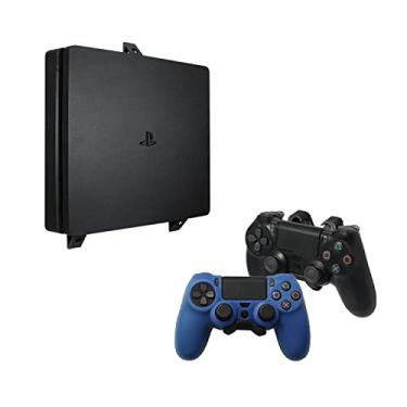 Imagem de Kit Suporte De Parede Para Playstation 4 Slim e 2 Controles