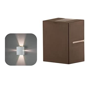 Imagem de Arandela Luminária De Parede Muro 4 Fachos Marrom 801