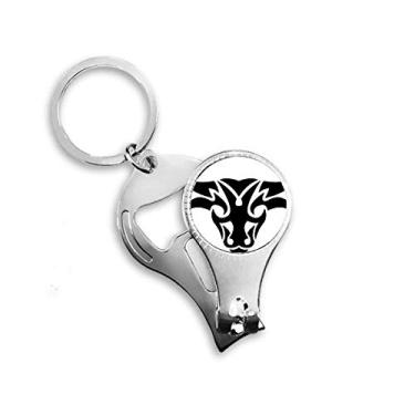 Imagem de Alicate de unha símbolo do zodíaco Touro Constelação Anel Chaveiro Abridor de Garrafas Cortador
