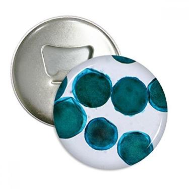 Imagem de Blue Creature Cell Picture Abridor de garrafas com ímã de geladeira emblema multifuncional