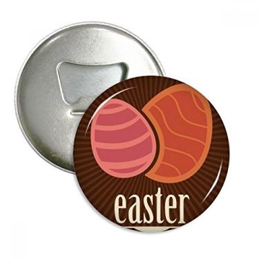 Imagem de Emblema multifuncional com emblema de ímã de geladeira com estampa de ovo vermelho para festival religião de Páscoa