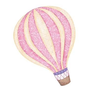 Imagem de Aplique MDF e Papel Litoarte 8 cm - Modelo APM8-632 Balão Rosa
