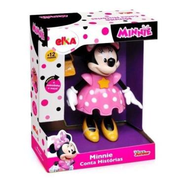 Imagem de Boneca Minnie Conta Histórias Menina Rosa C/ Bolsinha Disney - Elka Br