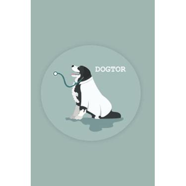 Imagem de Dogtor: Border Collie Edition: Cachorro fofo em jaleco de laboratório, caderno pautado