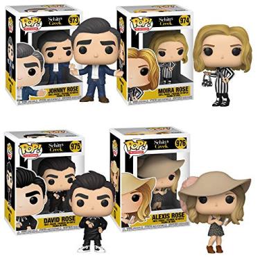 Imagem de Funko Pop! Schitt's Creek - Johnny, Moira, David e Alexis - Conjunto de 4 Figurinhas Estilizado - Decorativa
