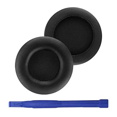 Imagem de Almofadas de ouvido de substituição MDR-V700 com espuma de memória, de couro, compatível com fones de ouvido Sony MDR-V700 Z700 V500DJ (preto)