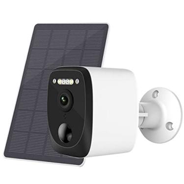 Imagem de Wireless Solar-Powered Outdoor Camera 4MP HD wifi Camera with Intelligent Night Vision Motion Detection Two-Way Audio Support TF Card and Cloud