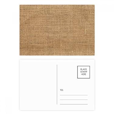 Imagem de Conjunto de cartão postal abstrato Kahki de malha de linho em tecido cartão de agradecimento por correio de aniversário