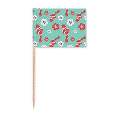 Imagem de Sakura Repeat Japan Padrão Palito Bandeiras Marcador Topper Decoração de Festa