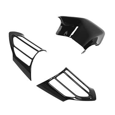 Imagem de 3 peças de moldura de acabamento de volante de carro interior automotivo preto brilhante substituição para Yaris Cross para Yaris Sienta Aqua