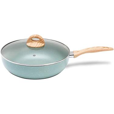 Imagem de Brinox - Wok Com Tampa 28 3,4L Ceramic Life Botanika Com Fundo De Indução - Verde