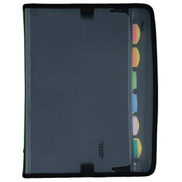 Imagem de Five Star Organizador de arquivos expansíveis de 7 bolsos, pastas de arquivo expansíveis de plástico com abas personalizáveis e capa transparente, comporta 35 cm x 27 cm, fecho de zíper, cor variará
