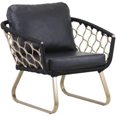 Imagem de Poltrona Milão Corda Náutica Trama Alumínio, Área Externa, Piscina, Decoração