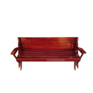 Imagem de Banco que Vira Mesa 2m com Verniz Mogno e Braços Laterais