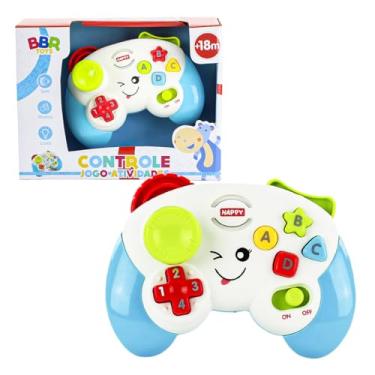 Imagem de Brinquedo Controle de Video Game Infantil Musical para Bebê com Som e Luz BBR Toys (Azul)