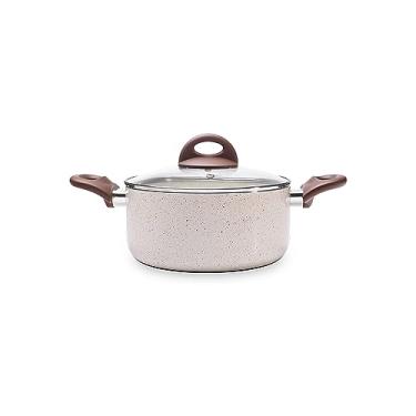 Imagem de Caçarola com tampa e fundo de indução, Cerâmic Life, 4,55L, 24cm, Vanilla, Brinox