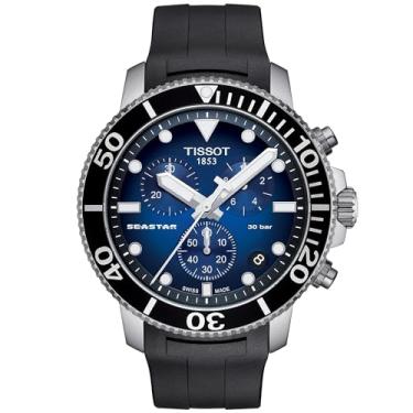Imagem de Tissot Relógio casual masculino Seastar 660/1000 de aço inoxidável preto T1204171704100