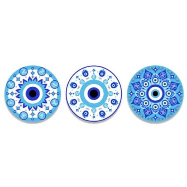 Imagem de Kit 3 Placas Decorativas Mandalas Olho Grego