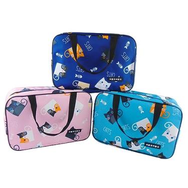 Imagem de DOITOOL 1 Unidade cesta de higiene bolsa cosmética impermeável organizador de banho bolsa de banho à prova d'água saco de lavagem sacola rosa