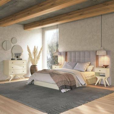 Imagem de Cabeceira Casal/Queen 275cm Estofada Dalla Costa Freijó