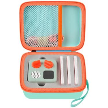 Imagem de Capa de viagem compatível com Yoto Mini – Leitor de áudio e música infantil, bolsa de suporte para alto-falante infantil reproduz cartões de audiolivro (M, verde)