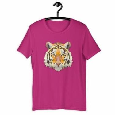 Imagem de Camiseta Blusa Feminina - Tigre Geométrico Animal-Feminino