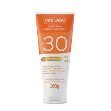 Imagem de Protetor Solar FPS 30 Corpo e Rosto Karité Vitamina-E 200g Vini Lady-Unissex