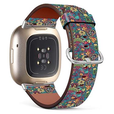 Imagem de Pulseira de substituição compatível com Fitbit Fitbit Sense/Versa 3 (Decrotive Praisley Floral-1)