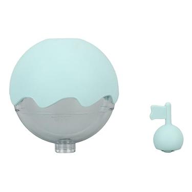 Imagem de Fabricante de Bola de Gelo de Silicone Fácil Liberação Uísque Coquetel Bebida Cubo Redondo Molde Tampa Transparente Porta de Preenchimento Superior (Azul)