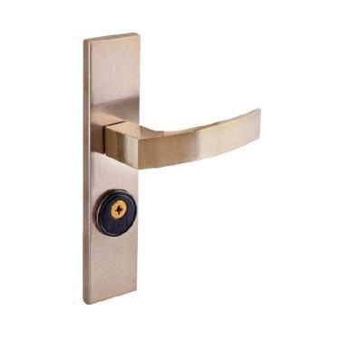 Imagem de fechadura tetra quadratta curva espelho s40 bronze latonado alianca