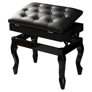Imagem de Banqueta de piano de madeira maciça, modelos espessos, cadeira Guzheng única levantável
