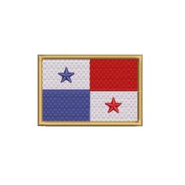 Imagem de BP0102-001 Bandeira Panamá Patch Bordado 7,5×5,0cm (D) Matriz Para Bordar)